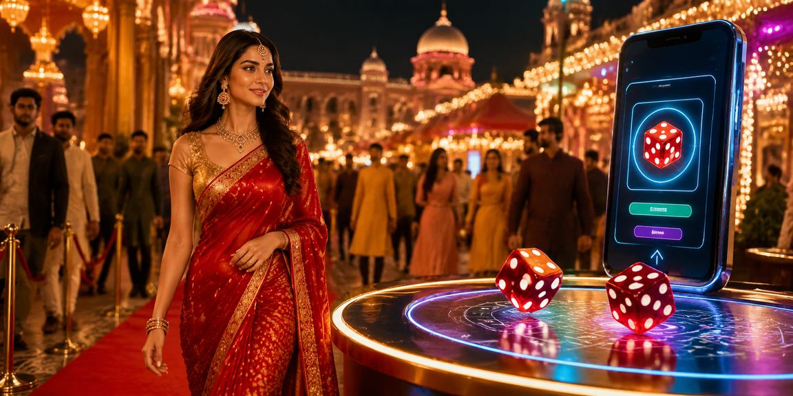 Players enjoying Andar Bahar card game and night market atmosphere in India